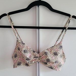 & Other Stories Pink Floral Print Triangle Bikini Top